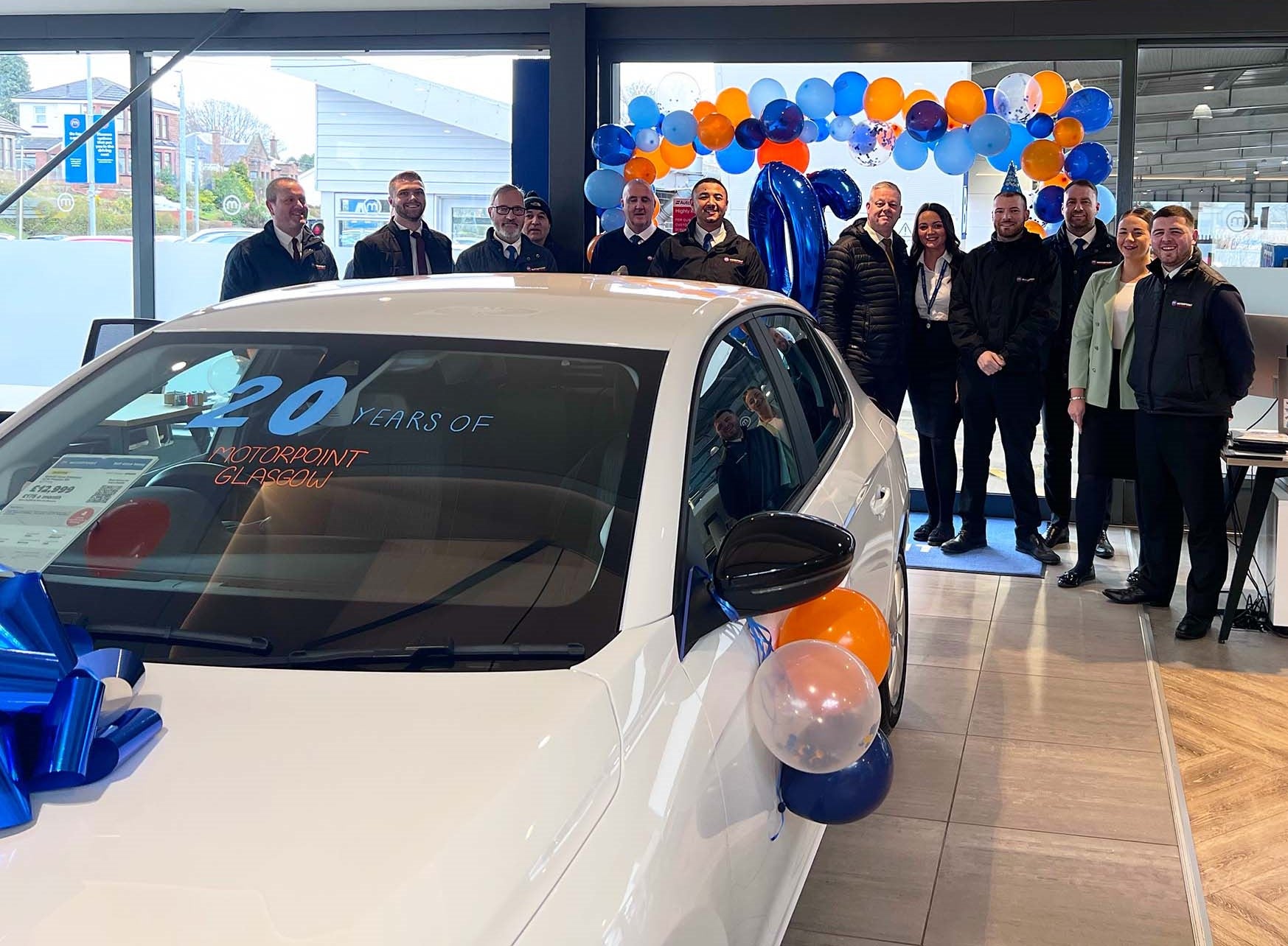 Motorpoint Glasgow team celebrate 20 year milestone